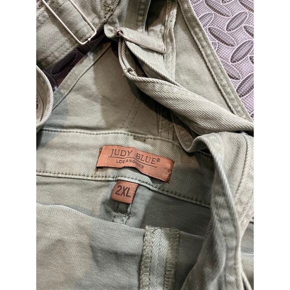 NEW JUDY BLUE Sage Green Overall Jumper Mini Dress Style #JB2822C Size‎ 2XL - Picture 5 of 9